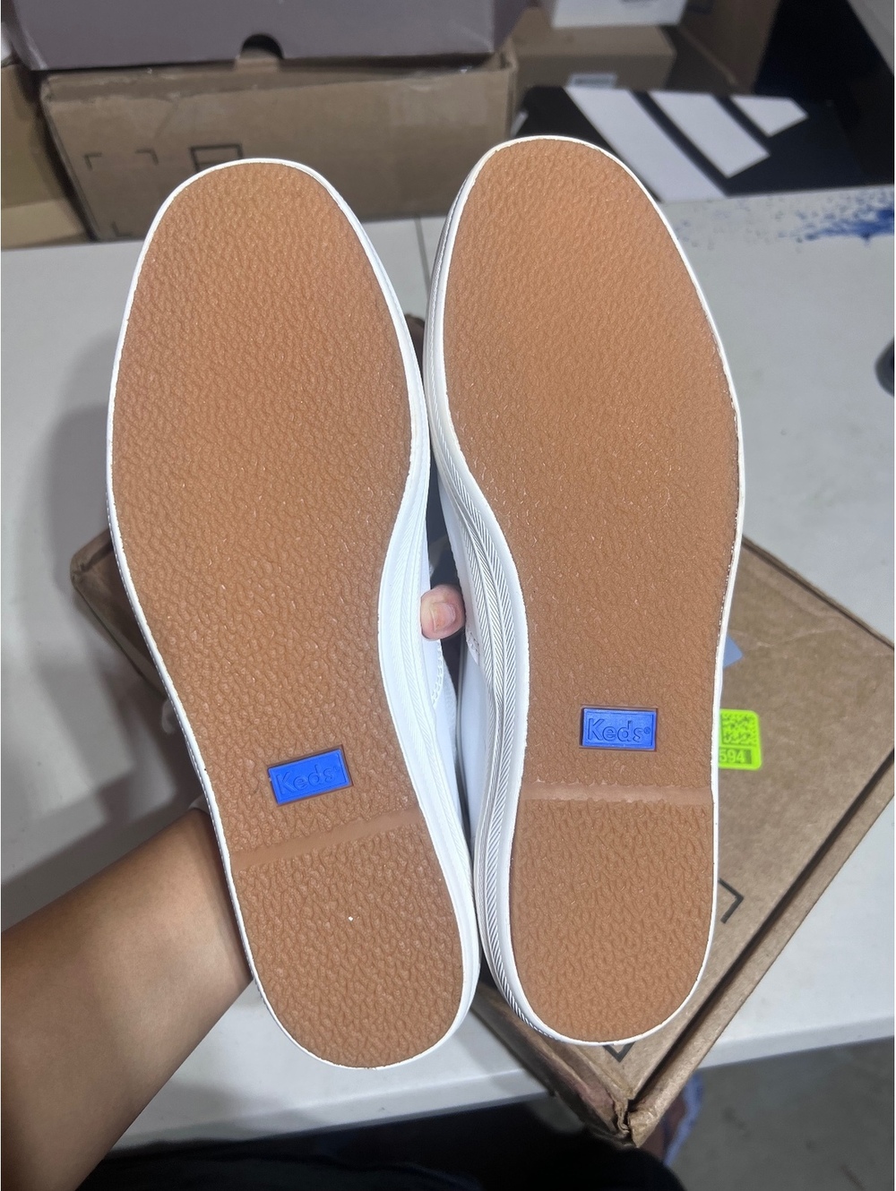 Keds Women's White Classic Canvas Sneakers Size 9.5W - Picture 4 of 5